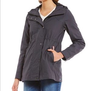 HUNTER Original Cotton Smock Water-Resistant Hooded Rain Jacket XS